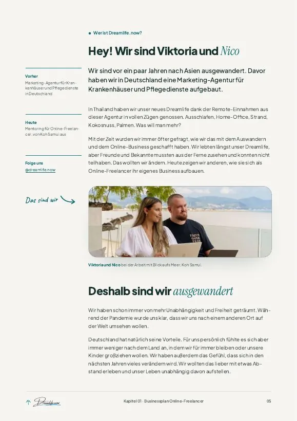Seite 5: Hey, wir sind Viktoria und Nico